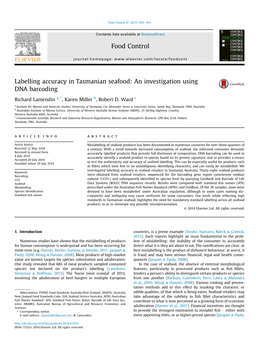 Labelling Accuracy in Tasmanian Seafood: an Investigation Using DNA Barcoding