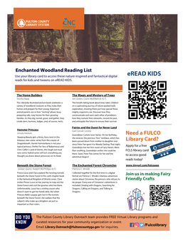 Kids/Tweens Enchanted Woodland Reading List