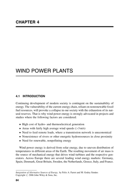 Wind Power Plants
