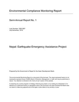 Earthquake Emergency Assistance Project