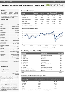 August 2020 Factsheet