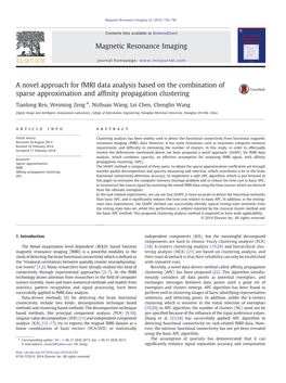 A Novel Approach for Fmri Data Analysis Based on the Combination of Sparse Approximation and Afﬁnity Propagation Clustering