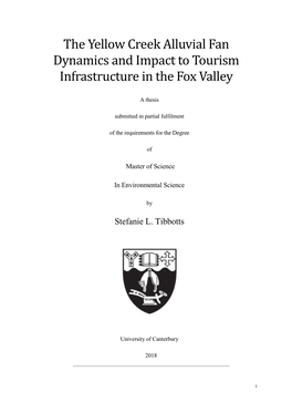 The Yellow Creek Alluvial Fan Dynamics and Impact to Tourism Infrastructure in the Fox Valley