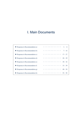 I. Main Documents