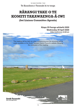 Rārangi Take O Te Komiti Takawaenga-Ā-Iwi / Agenda