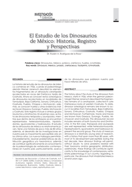 El Estudio De Los Dinosaurios De México: Historia, Registro Y Perspectivas