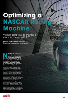 Optimizing a NASCAR Racing Machine Voxdale Collaborate to Engineer a Champion Car Using Floefd