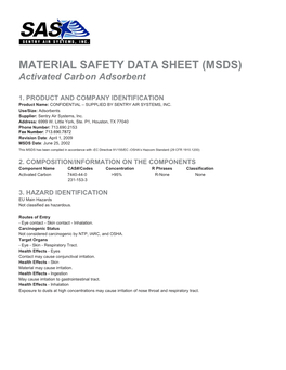 Activated Carbon MSDS