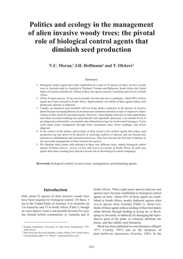 Proceedings of the XI International Symposium on Biological Control of Weeds