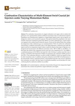 Combustion Characteristics of Multi-Element Swirl Coaxial Jet Injectors Under Varying Momentum Ratios