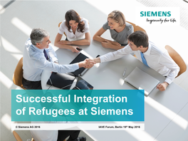 Successful Integration of Refugees at Siemens