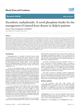 Sucroferric Oxyhydroxide