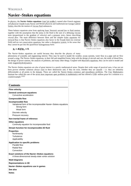 Navier–Stokes Equations