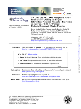 Perforin-Dependent Effector Function on The