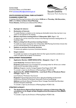 Agenda Document for Planning Committee, 10/12/2020 10:00