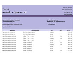 Australia Tanked