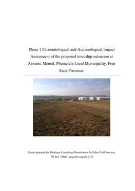 Phase 1 Archaeological Impact Assessment of …………………