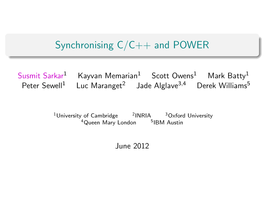 Synchronising C/C++ and POWER