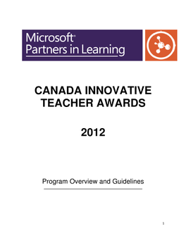 Canada Teacher Awar Canada Innovative Teacher Awards 2012 Innovative R Awards