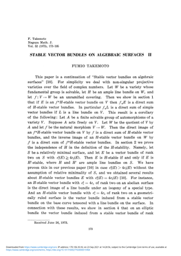 Stable Vector Bundles on Algebraic Surfaces Ii