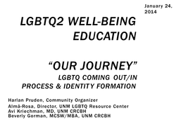 LGBTQ Coming In, Coming out Process and Identity Formation