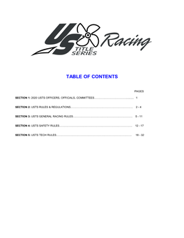 Table of Contents