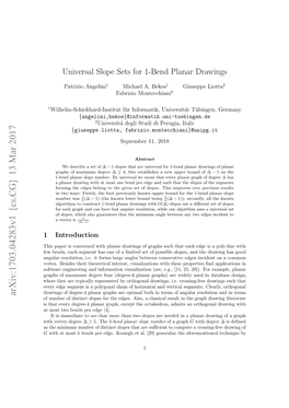 Universal Slope Sets for 1-Bend Planar Drawings