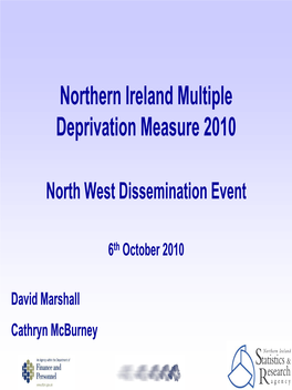 Northern Ireland Multiple Deprivation Measure 2010