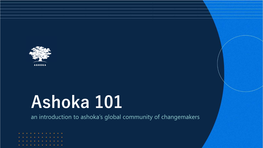 Being an Ashoka Fellow