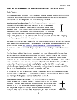 What Is a Flat-Plane Engine and How Is It Different from a Cross-Plane Engine?