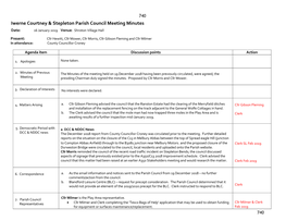 Iwerne Courtney & Stepleton Parish Council Meeting