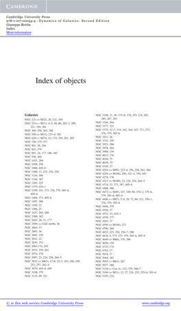 Index of Objects