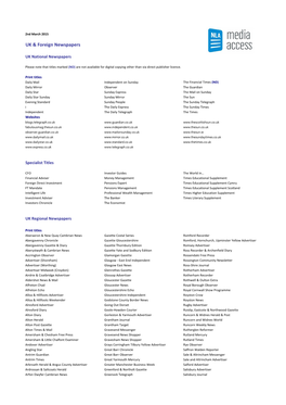 UK & Foreign Newspapers