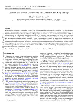 Cadmium Zinc Telluride Detectors for a Next-Generation Hard X-Ray Telescope