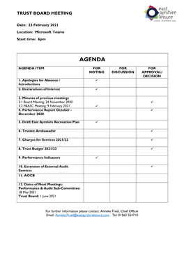 Board Agenda 23 Feb 2021