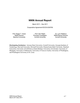 NNIN Annual Report