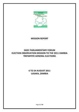 Zambia Tripartite General Elections