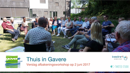 Verslag Afbakeningsworkshop Gavere