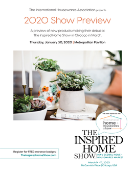 The Inspired Home Show 2020 Show Preview Product Catalog