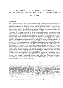 Chronology of the Cross-And-Crosslets Type of Henry Ii