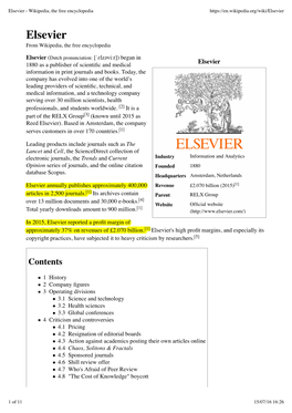 Elsevier - Wikipedia, the Free Encyclopedia