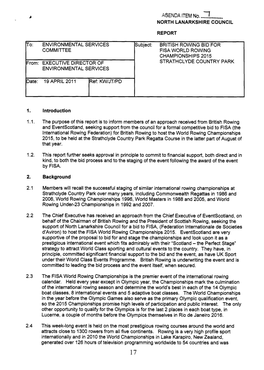 British Rowing Bid for FISA World Rowing Championships 2015