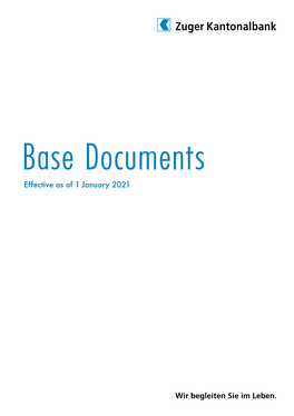 Base Documents Effective As of 1 January 2021