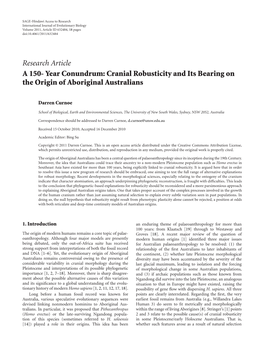 A 150-Year Conundrum: Cranial Robusticity and Its Bearing on The