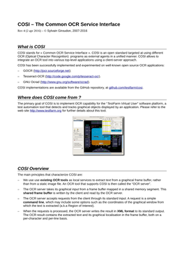 The Common OCR Service Interface Rev 4 (2 Apr 2016) – © Sylvain Giroudon, 2007-2016