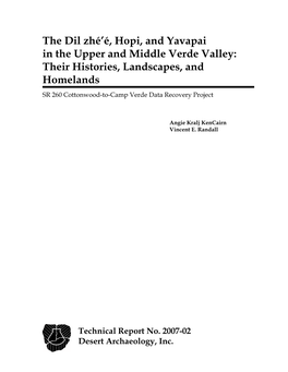 The Dil Zhé'é, Hopi, and Yavapai in the Upper and Middle Verde Valley