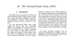 [ 1952 ] Part 2 H. the Universal Postal Union (UPU)