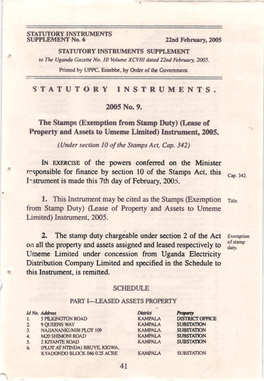Statutory Instruments