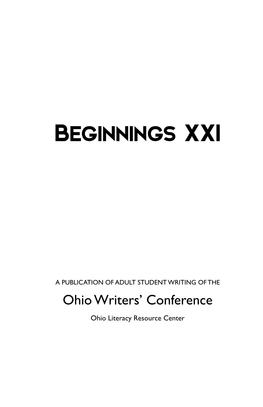 Beginnings 21: Ohio Writers' Conference 2019