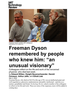 Freeman Dyson